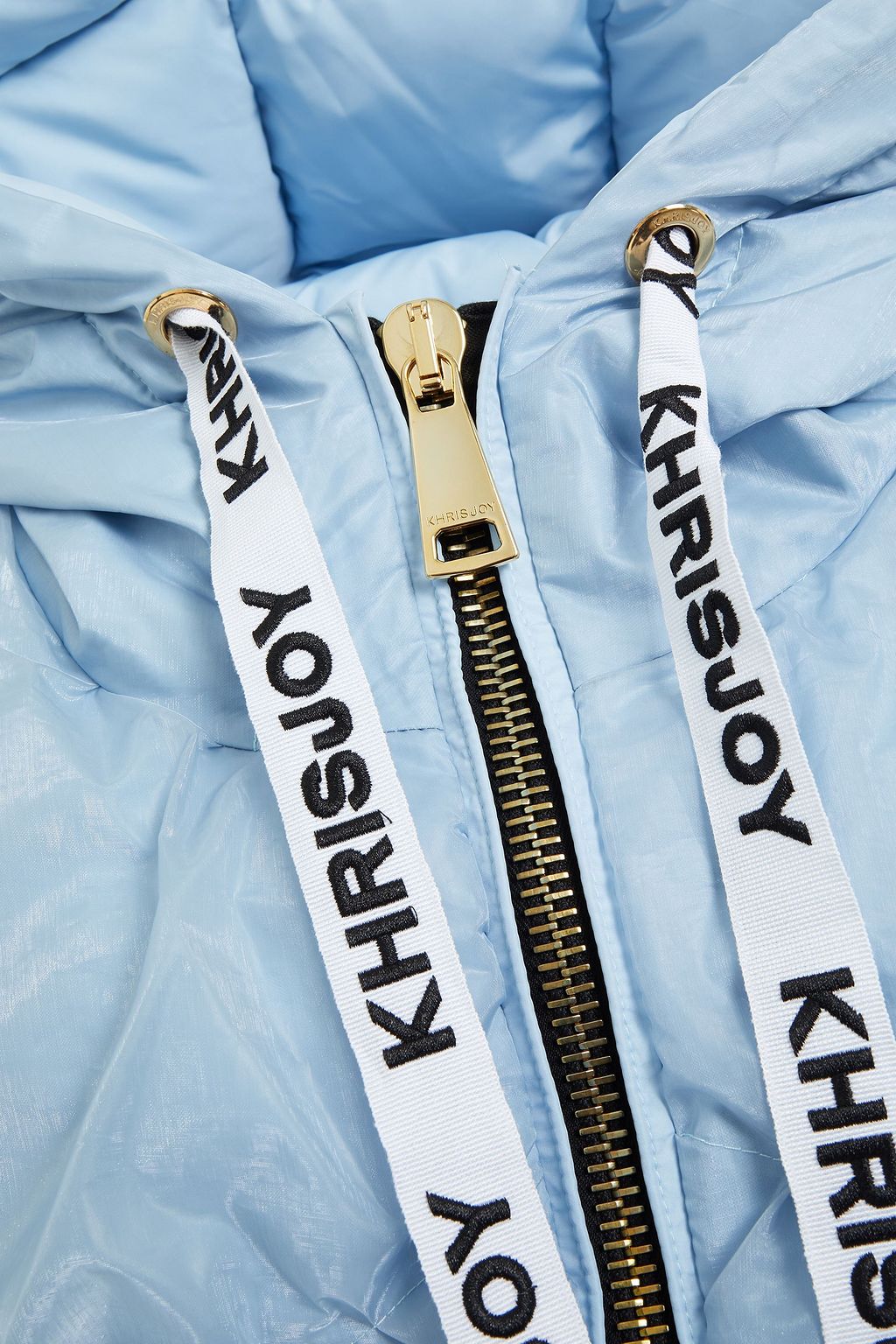KHRISJOY Oversized quilted-organza hooded jacket