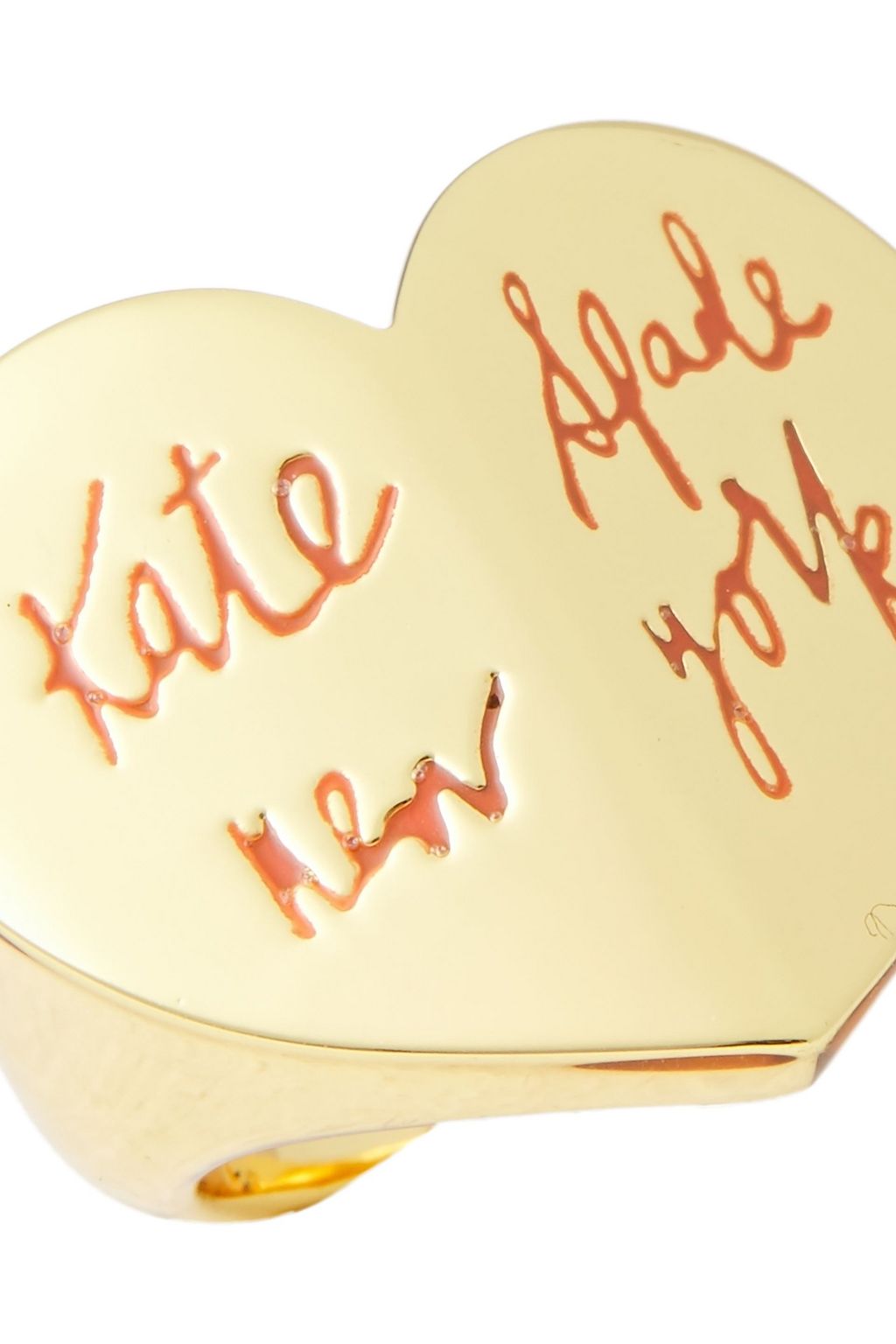 KATE SPADE NEW YORK Heritage Spade embossed gold-tone ring