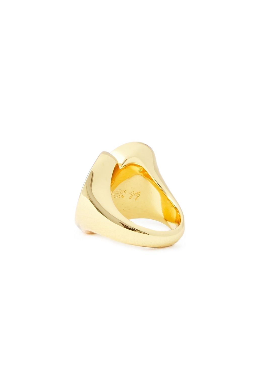 KATE SPADE NEW YORK Heritage Spade embossed gold-tone ring