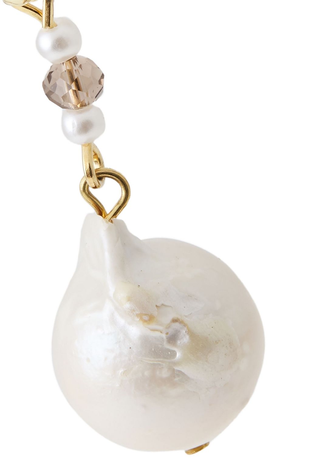KENNETH JAY LANE Gold-plated, faux pearl and bead earrings