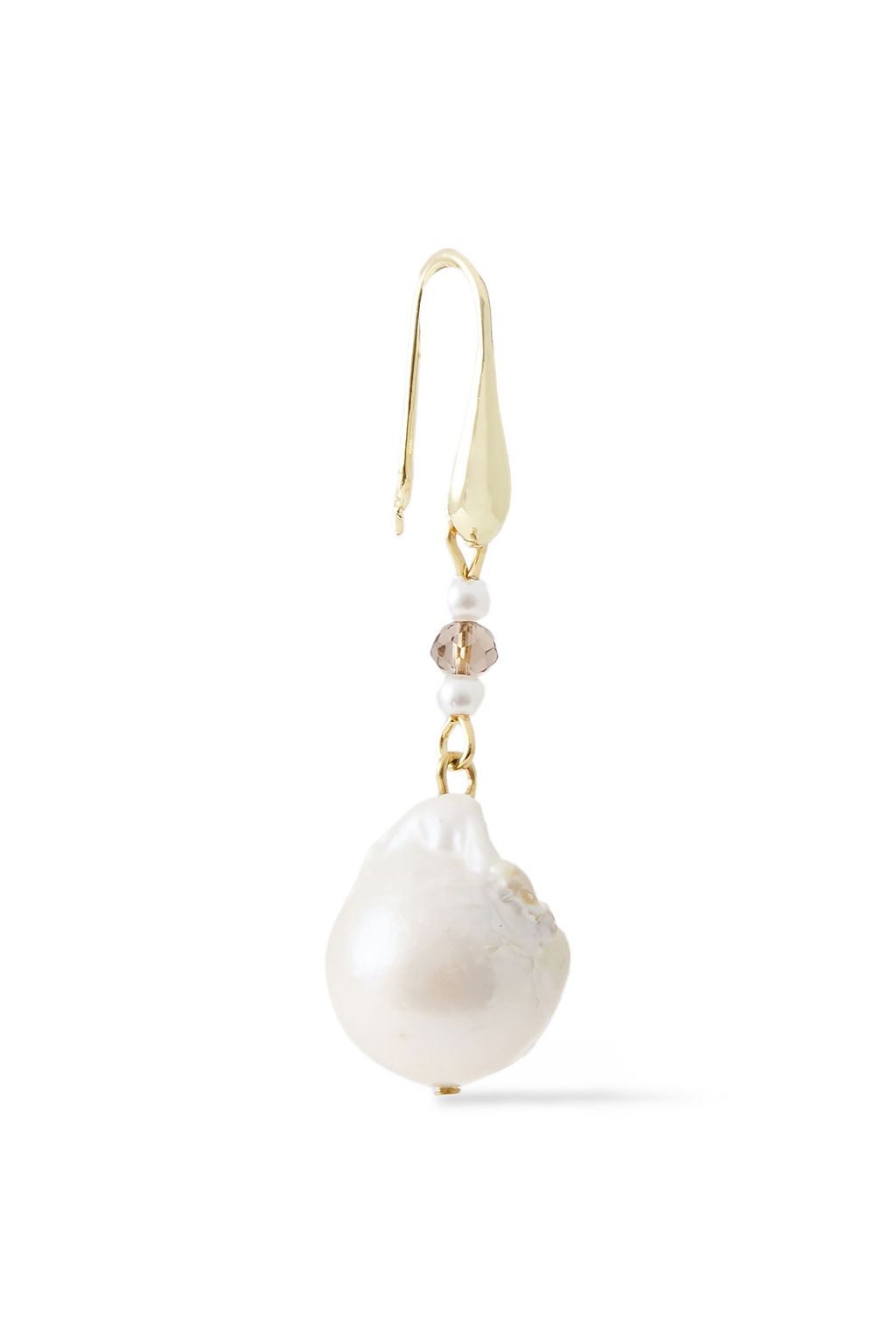 KENNETH JAY LANE Gold-plated, faux pearl and bead earrings