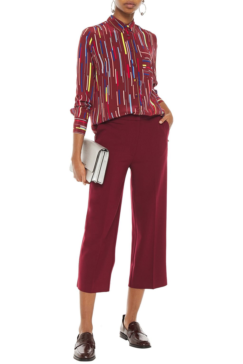 CHINTI & PARKER Cropped twill straight-leg pants