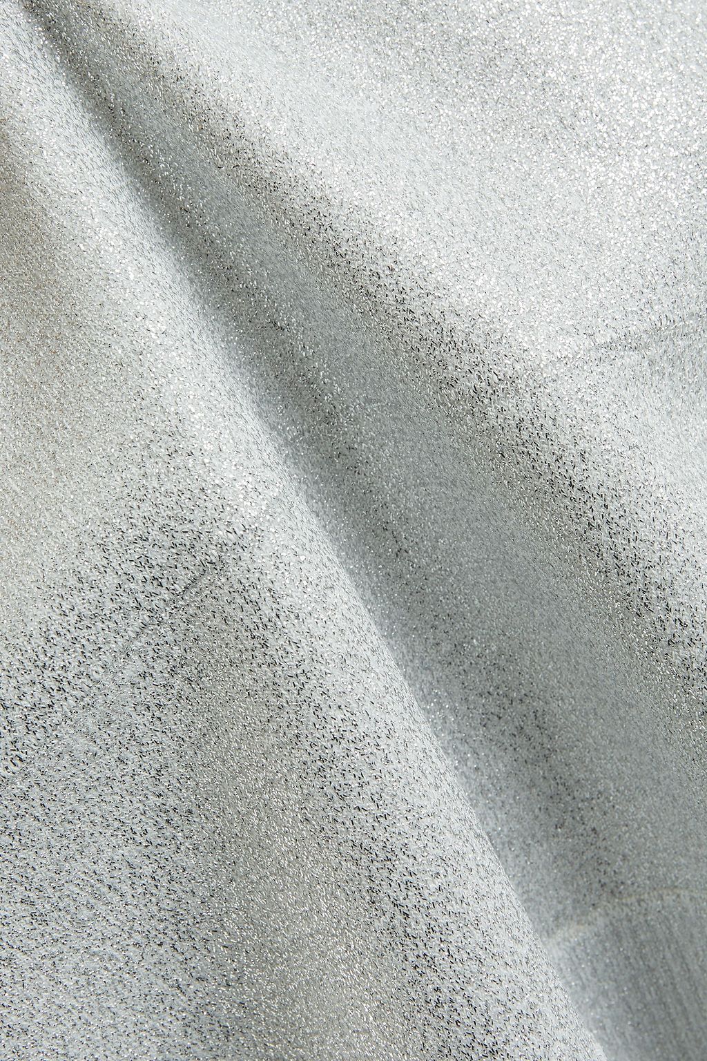 HERVÉ LÉGER Metallic knitted turtleneck top