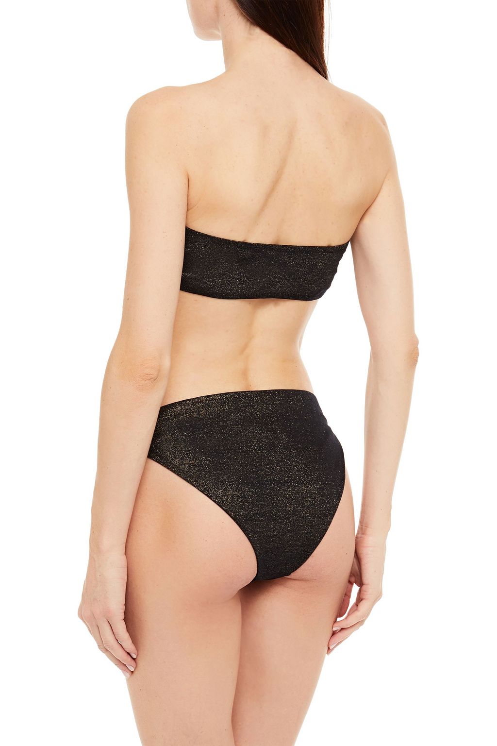 SKIN Lurex bandeau bikini top