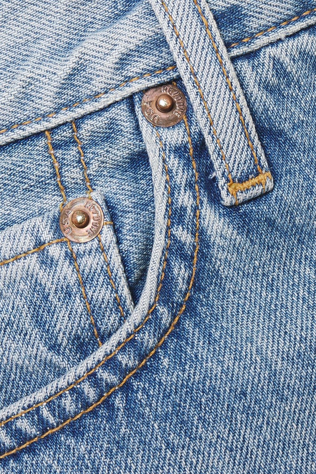 RE/DONE Faded denim mini skirt