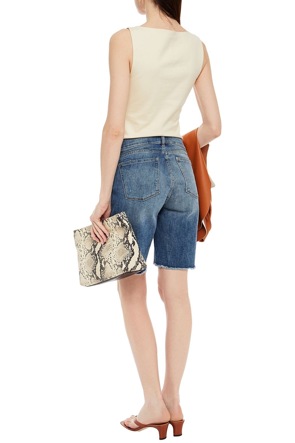 DL1961 Jerry maternity faded denim shorts