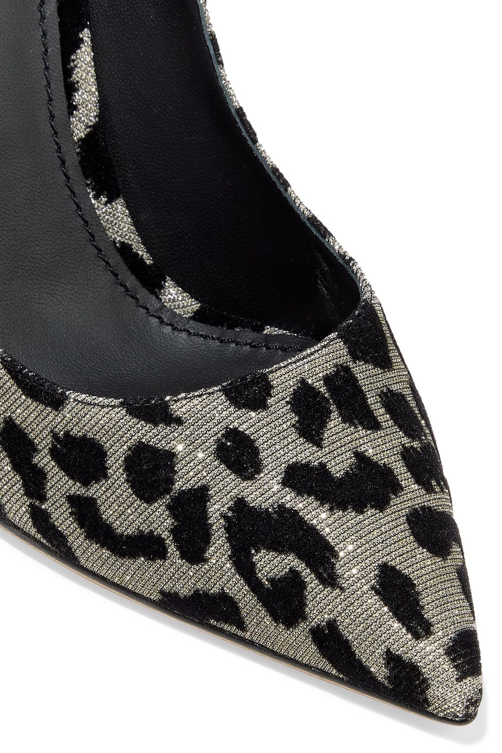DOLCE&GABBANA Decollete flocked textured-lamé pumps