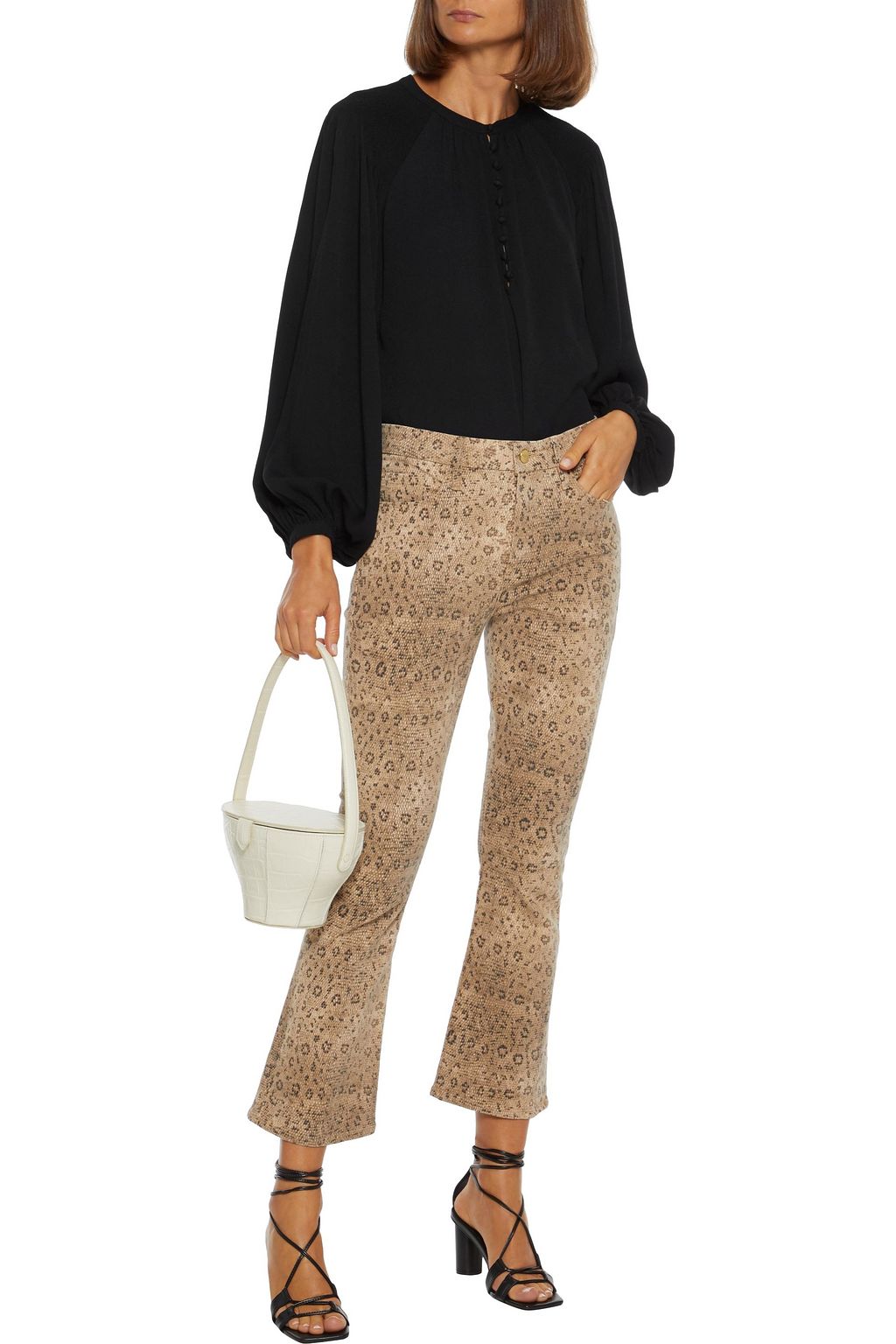 JOIE Addalla shirred crepe blouse
