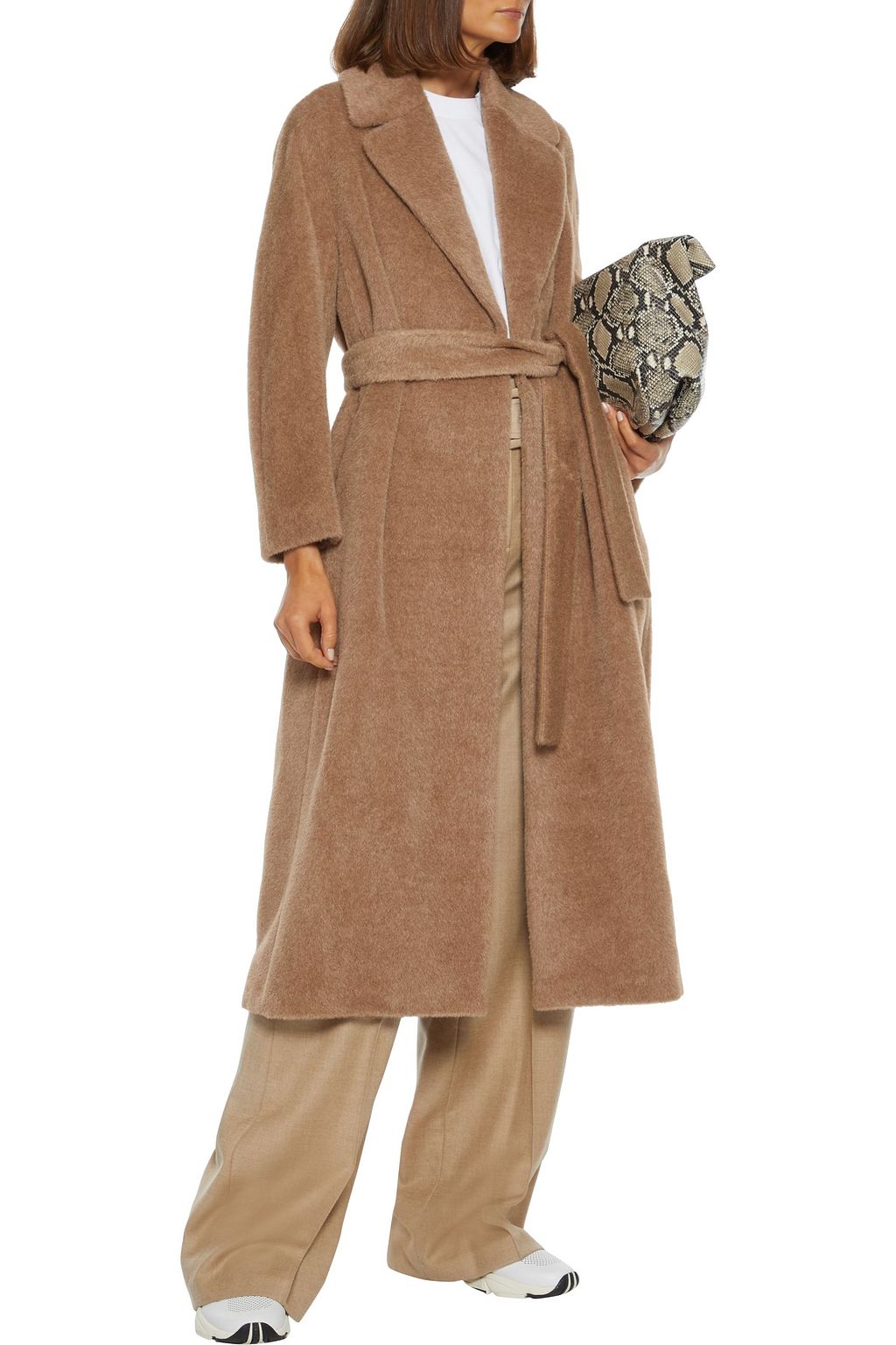 'S MAX MARA Elvy belted alpaca and wool-blend coat