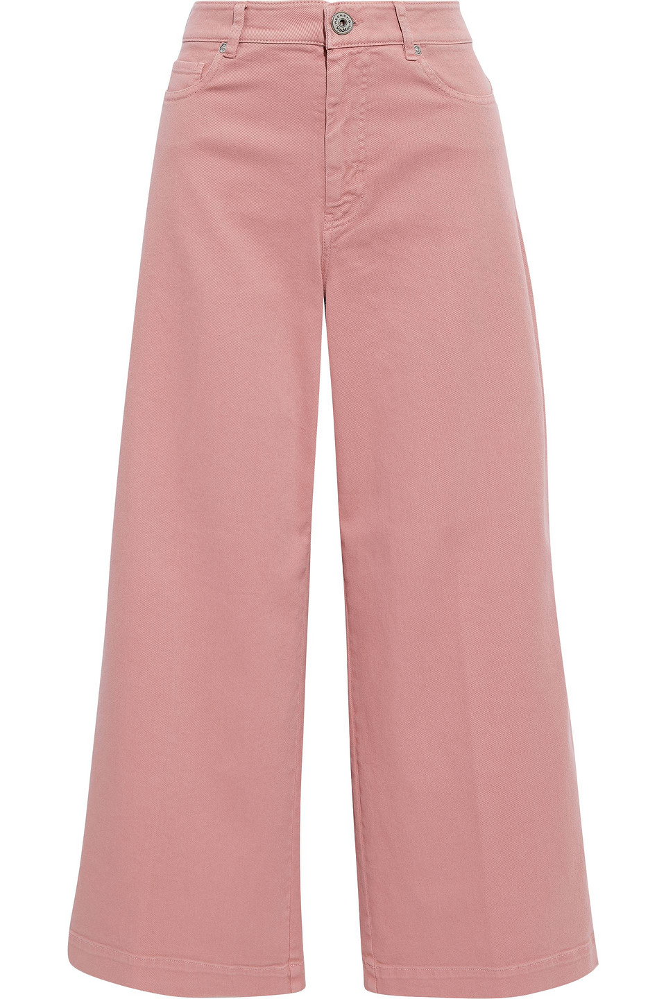 Weekend Max Mara Ulrico Cropped High-rise Wide-leg Jeans In Pink
