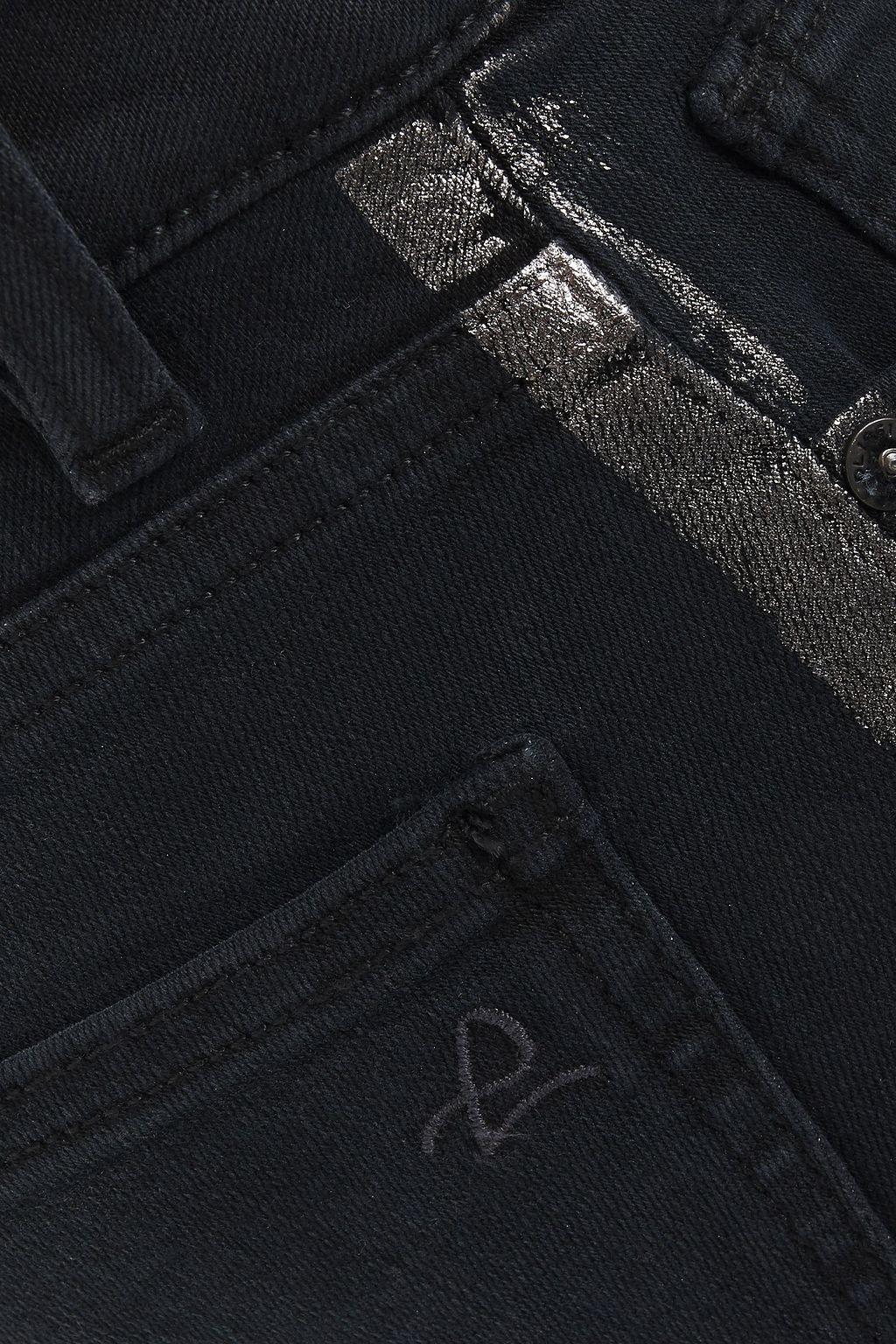 DL1961 Florence cropped coated mid-rise skinny jeans