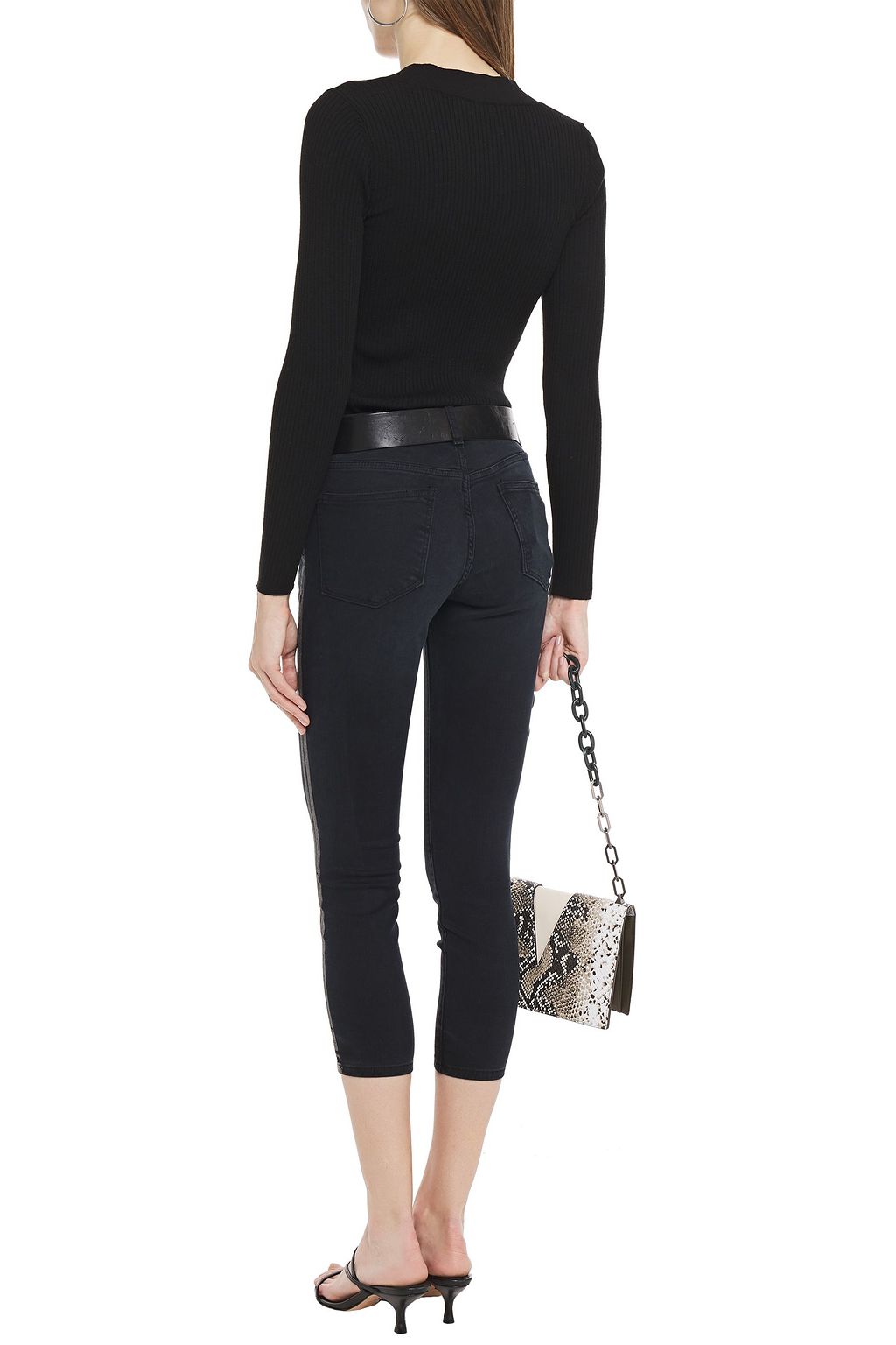 DL1961 Florence cropped coated mid-rise skinny jeans