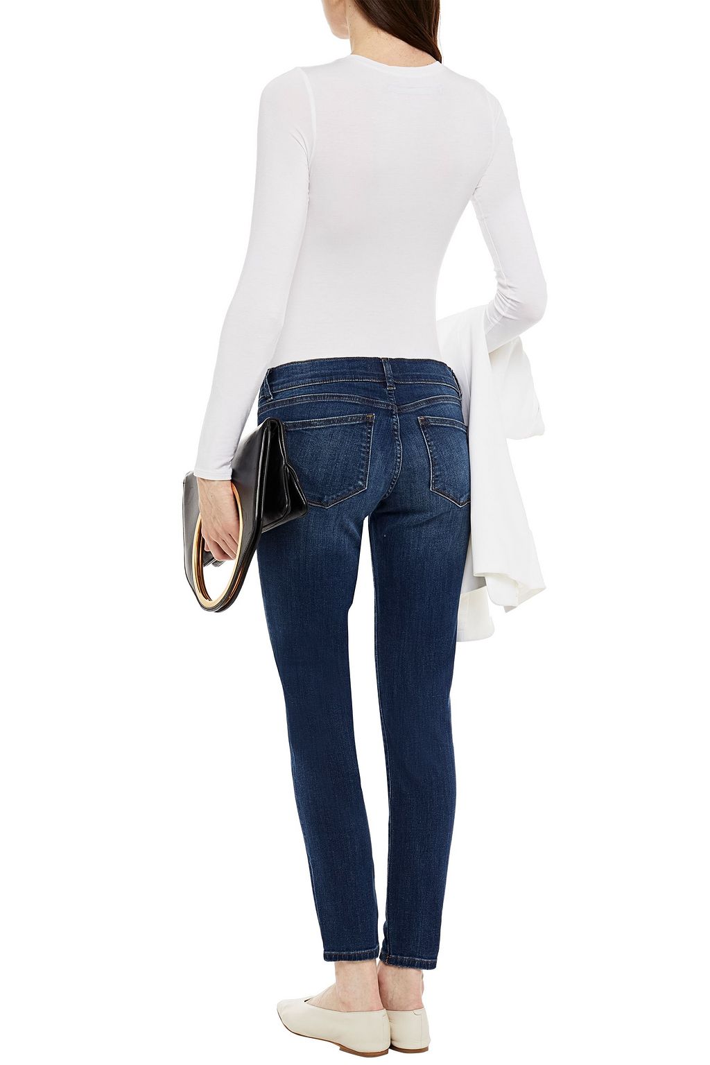 DL1961 Florence maternity faded mid-rise skinny jeans