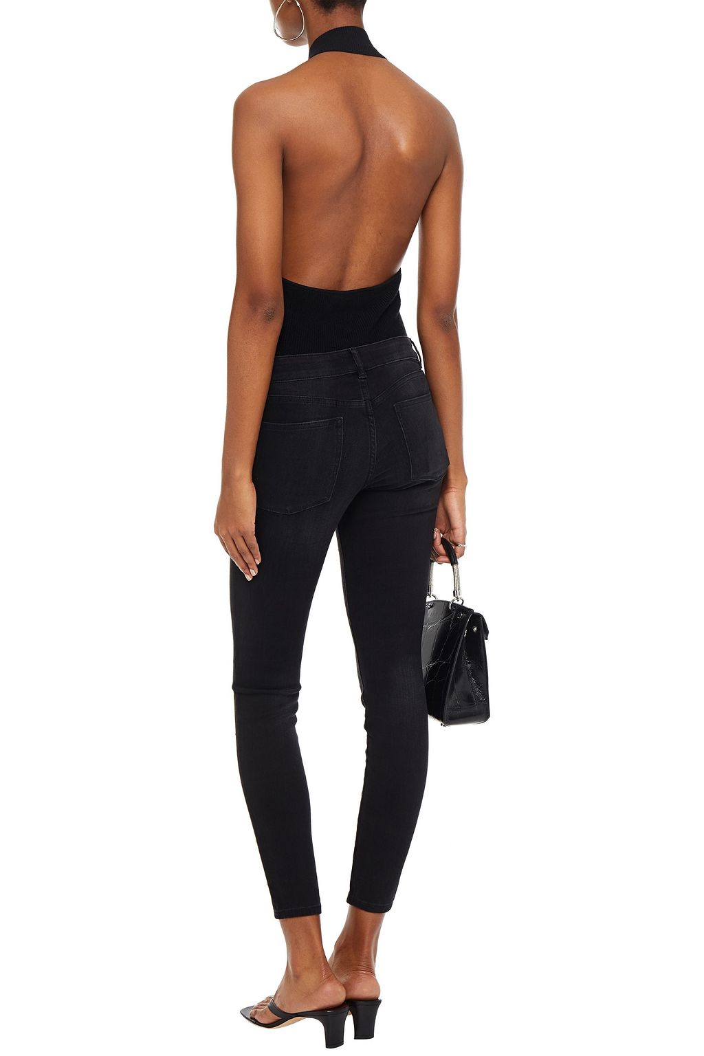 DL1961 Emma crystal-embellished low-rise skinny jeans
