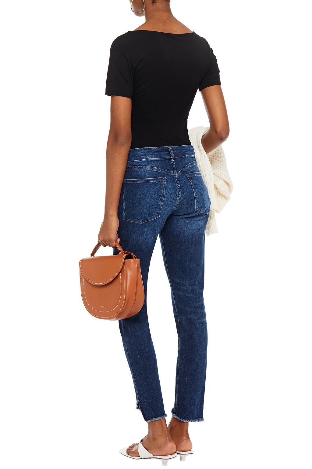 DL1961 Emma distressed low-rise skinny jeans
