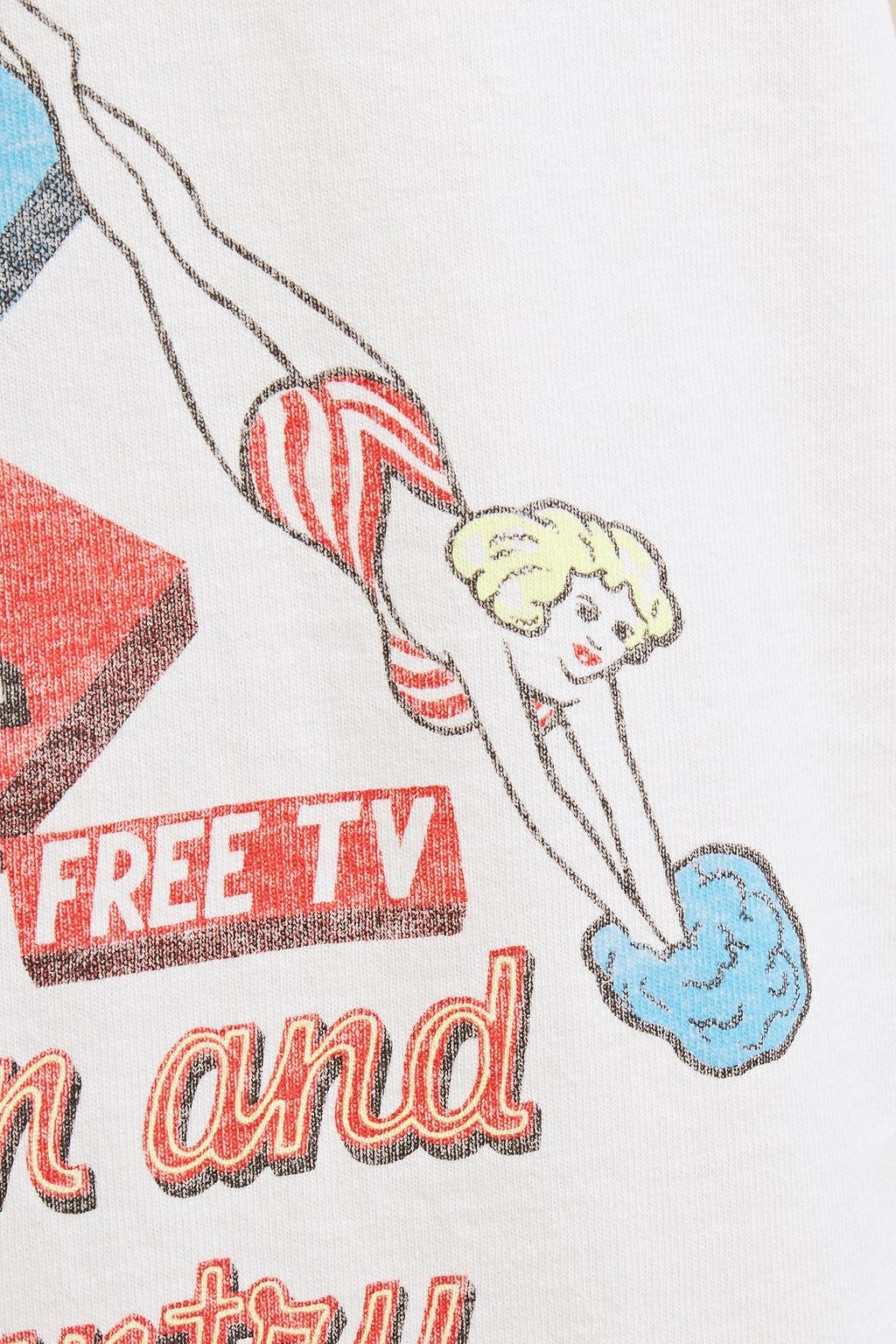 RE/DONE + Hanes printed cotton-jersey top