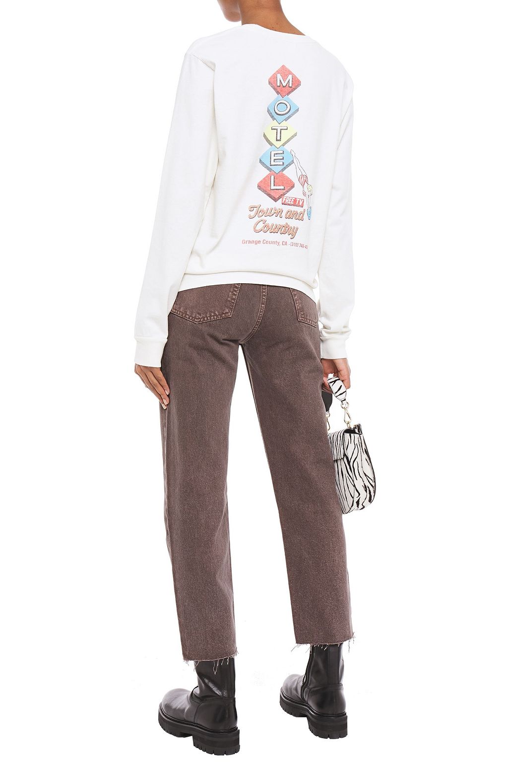 RE/DONE + Hanes printed cotton-jersey top