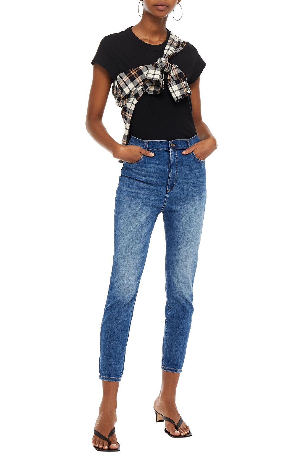 DL1961 Chrissy cropped high-rise skinny jeans