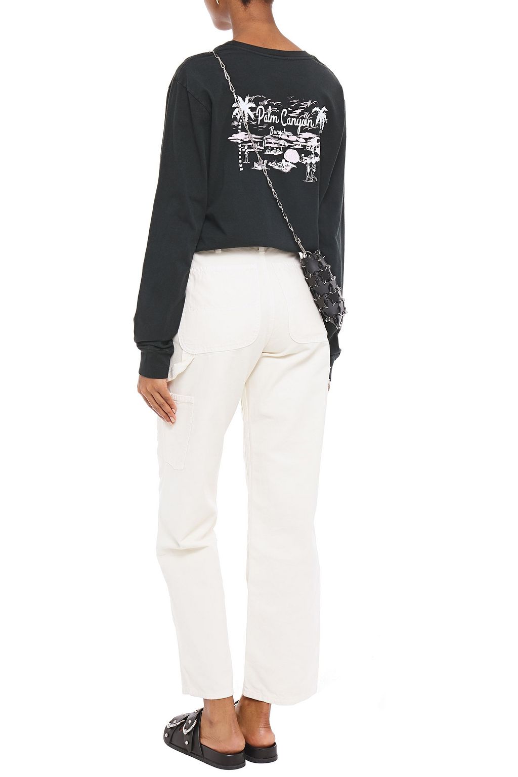 RE/DONE Printed cotton-jersey top