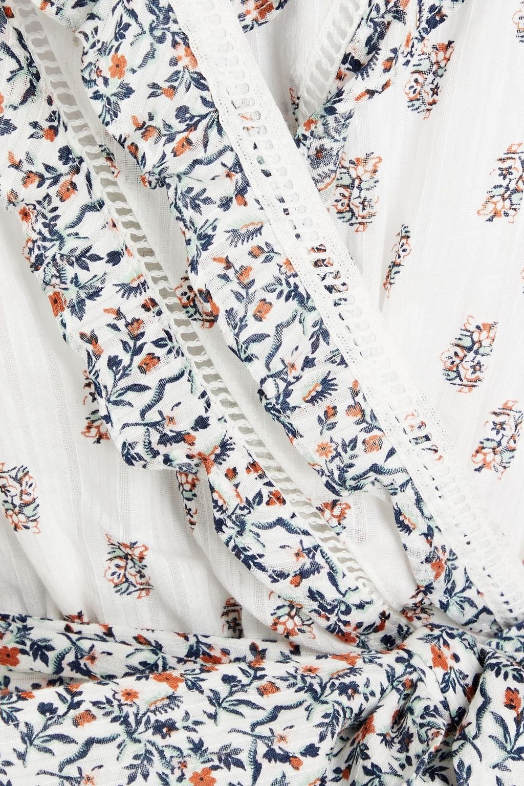 VERONICA BEARD Kierra belted floral-print cotton mini dress