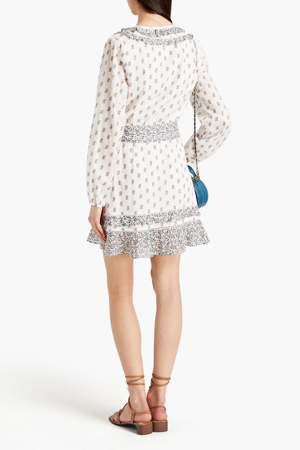 VERONICA BEARD Kierra belted floral-print cotton mini dress