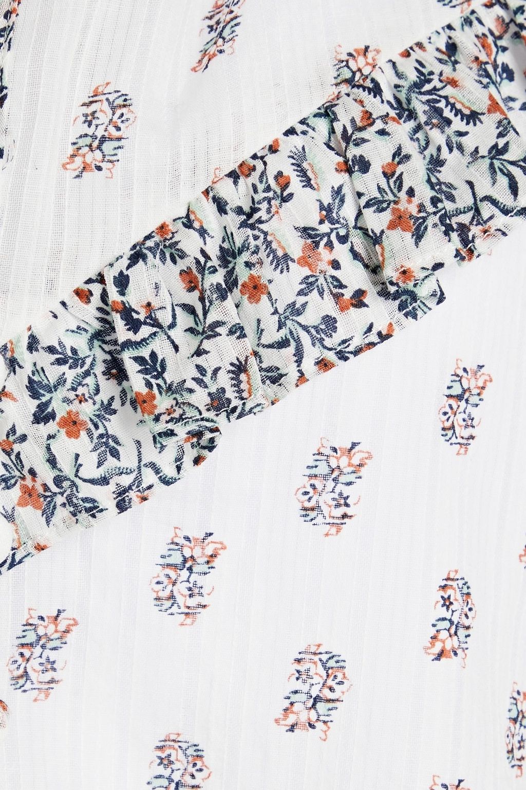 VERONICA BEARD Abra ruffled floral-print cotton blouse