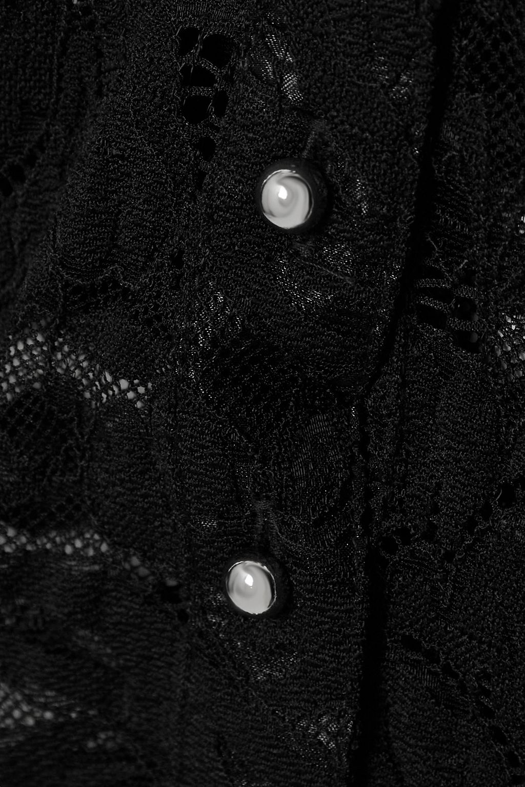 RABANNE Scalloped stretch-lace blouse