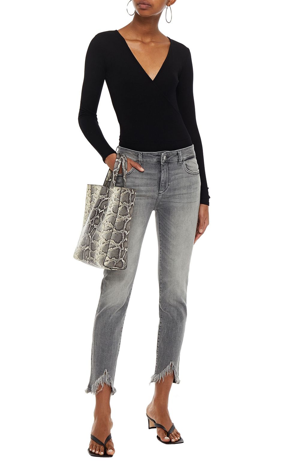 DL1961 Florence distressed mid-rise skinny jeans