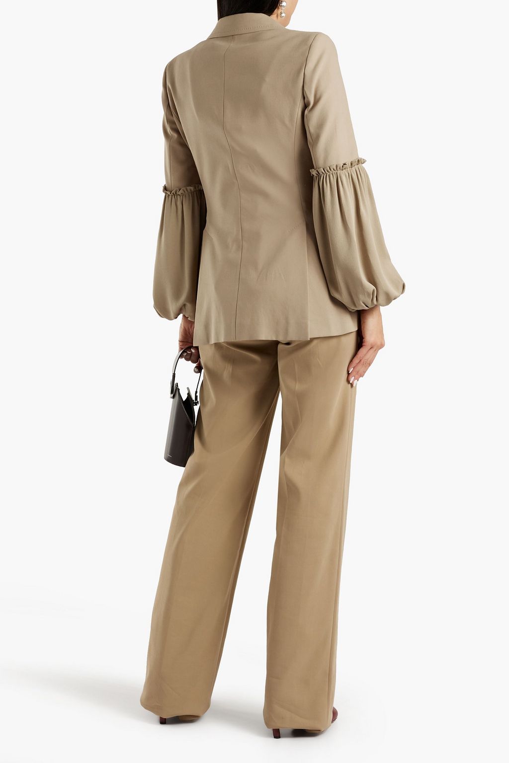 MAX MARA Pasta Oberteil Blazer aus Stretch-Baumwolle mit Einsätzen aus Crêpe de Chine aus Seide
