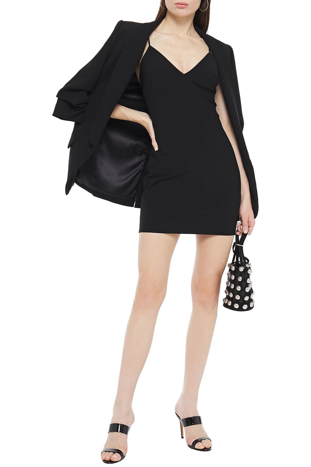 ALEXANDERWANG.T Wool-blend crepe mini dress