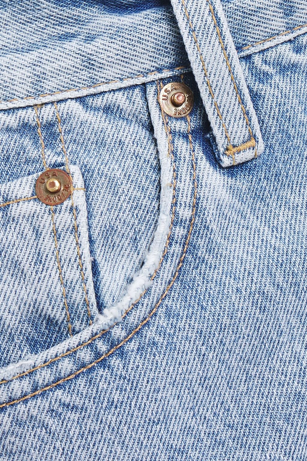 RE/DONE Distressed mid-rise bootcut jeans