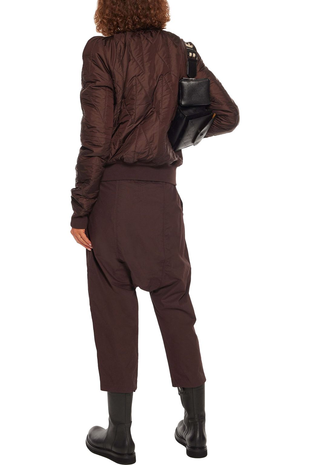 DRKSHDW BY RICK OWENS Flight quilted satin bomber jacket