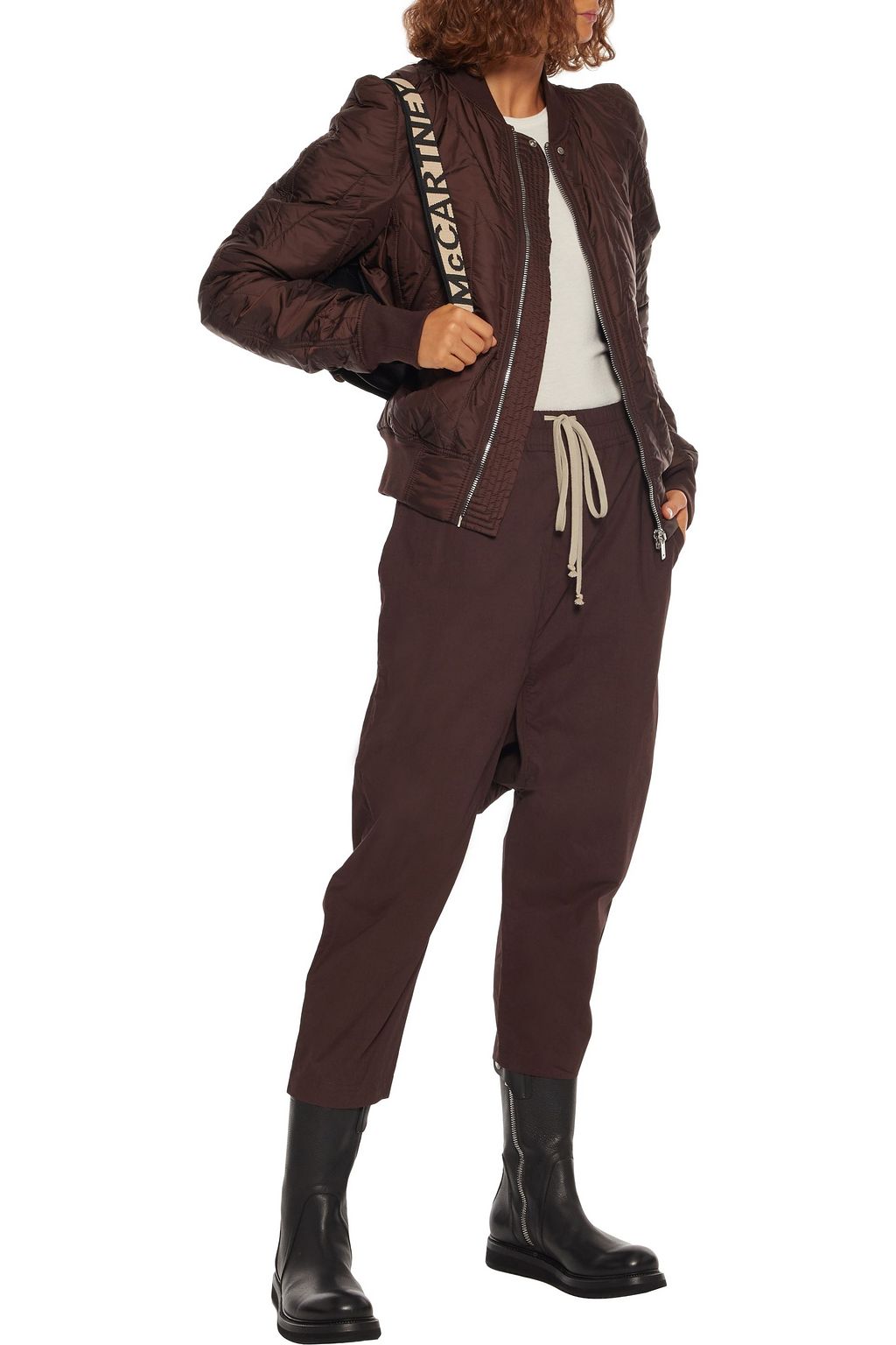 DRKSHDW BY RICK OWENS Flight quilted satin bomber jacket