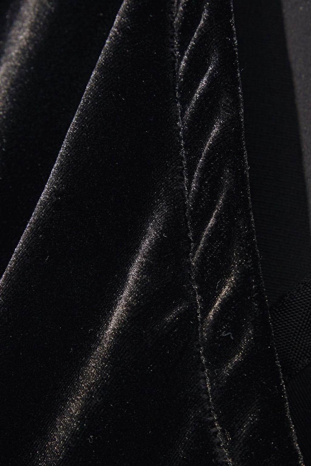 RICK OWENS Paneled crushed-velvet tunic