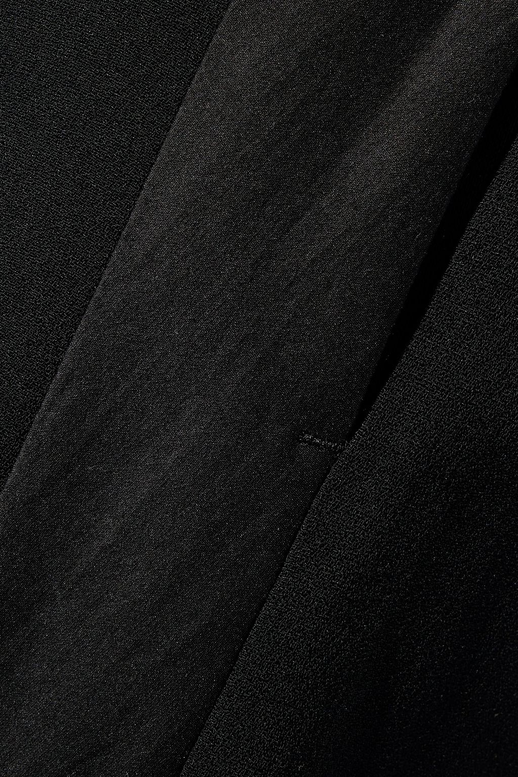 RICK OWENS Loose Tux satin-trimmed wool-blend crepe wide-leg pants