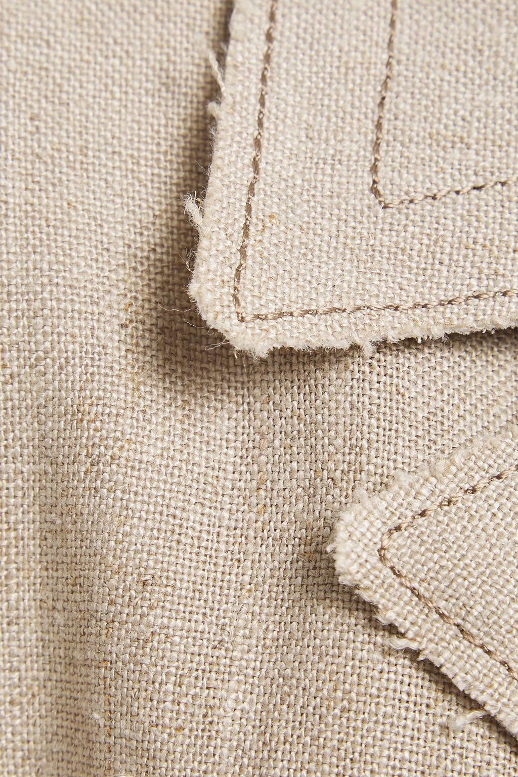 LVIR Belted linen-canvas coat