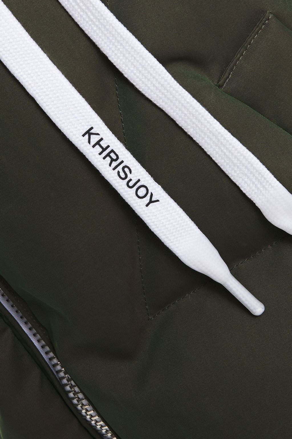 KHRISJOY Oversized quilted shell hooded down jacket