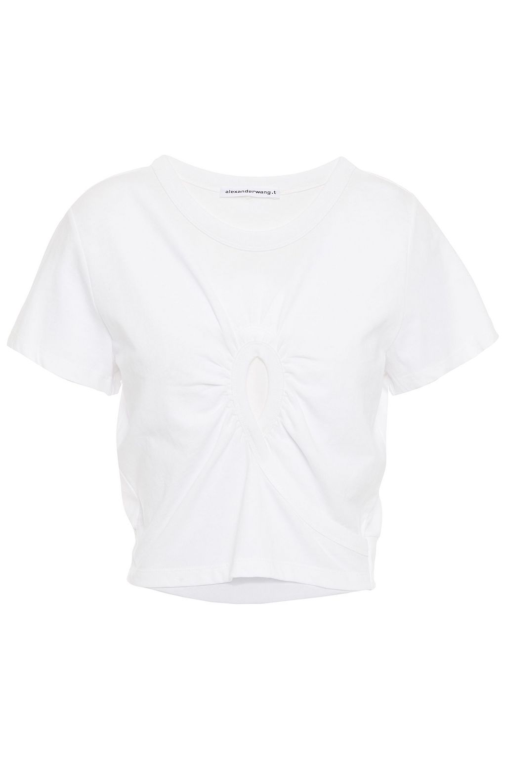 White Cropped Cutout Cotton Jersey T Shirt Sale Up To 70 Off The Outnet Alexanderwang T The Outnet