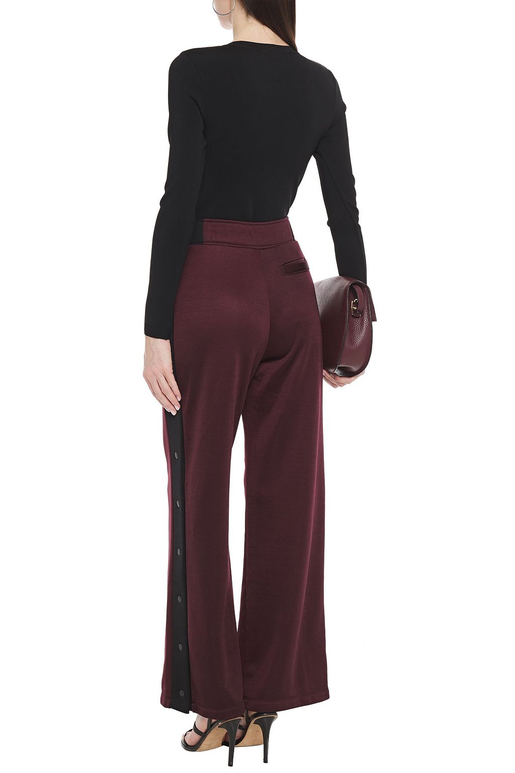 ALEXANDERWANG.T Striped French terry wide-leg pants