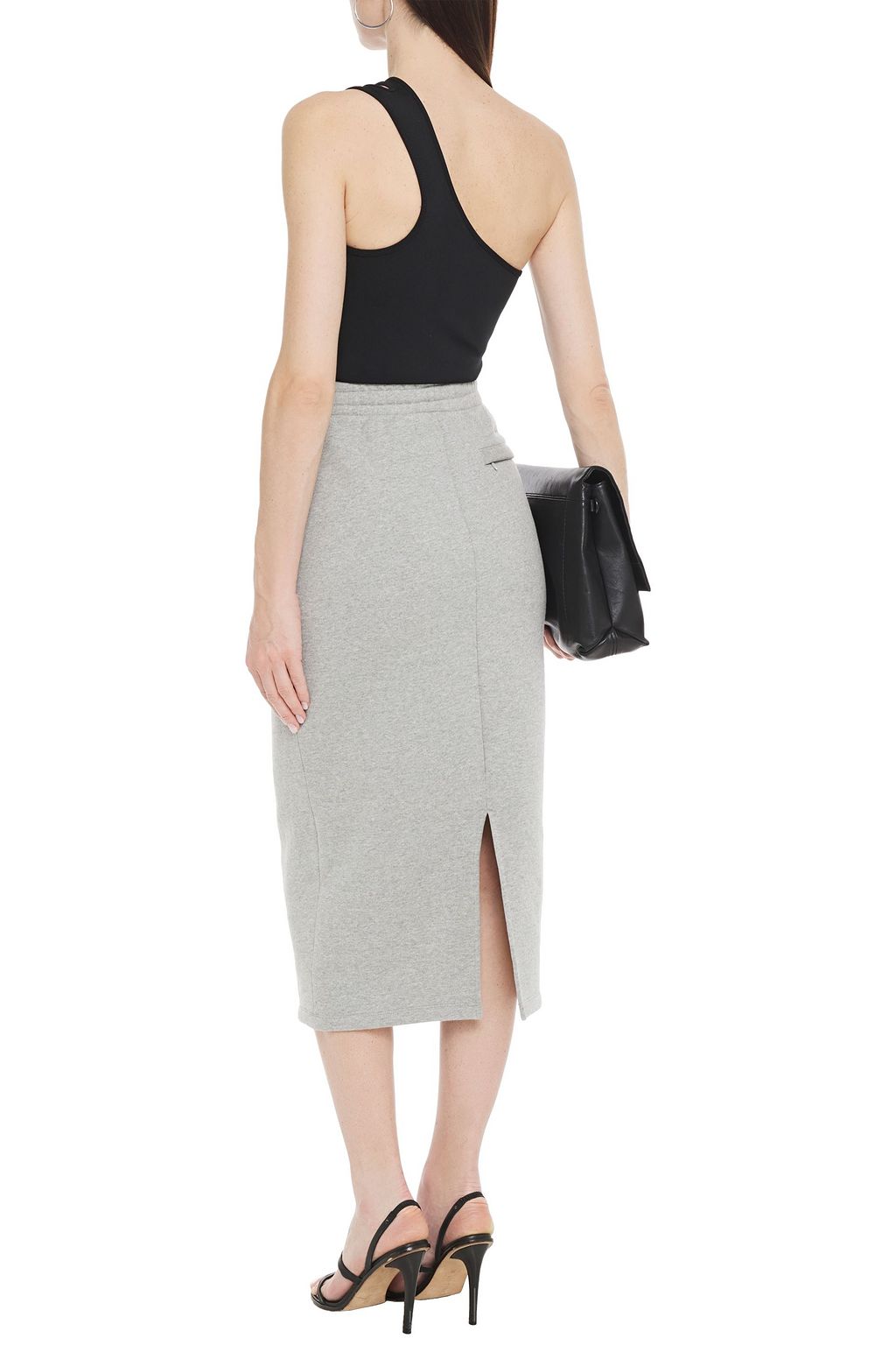 ALEXANDERWANG.T ワンショルダー カットアウト ストレッチポンテ トップス