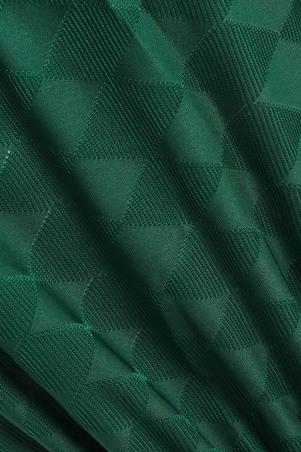 ALEXANDERWANG.T Tie-front mesh-paneled appliquéd jacquard-knit polo shirt