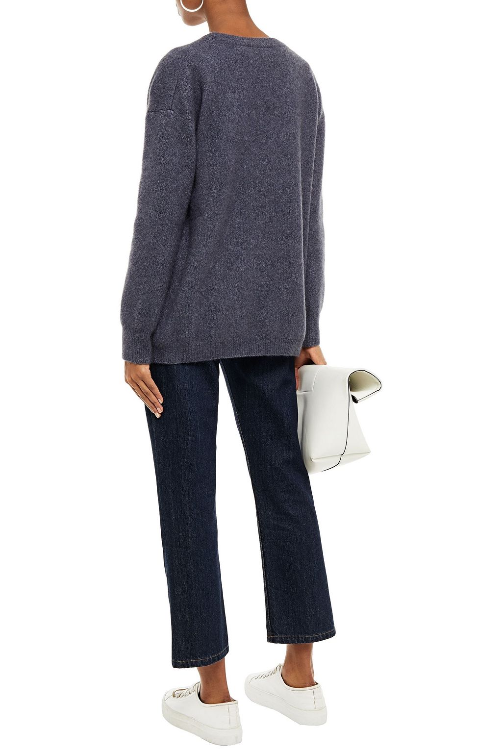 JAMES PERSE Ribbed cashmere and silk-blend sweater