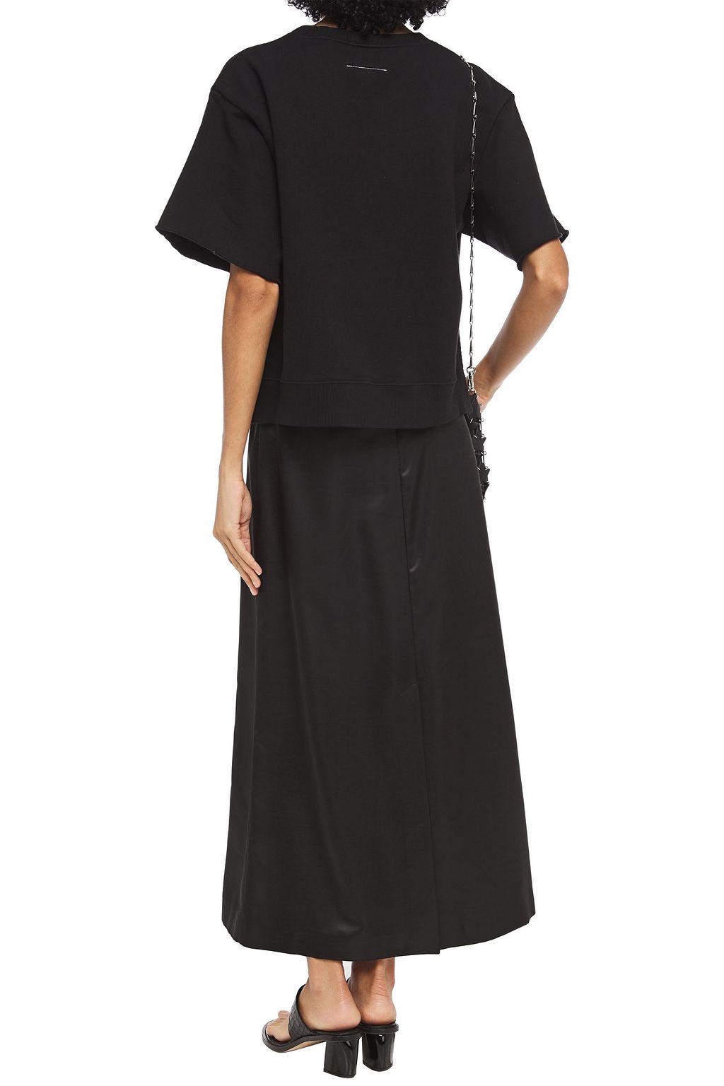 MM6 MAISON MARGIELA Midirock aus Satin mit Cut-outs