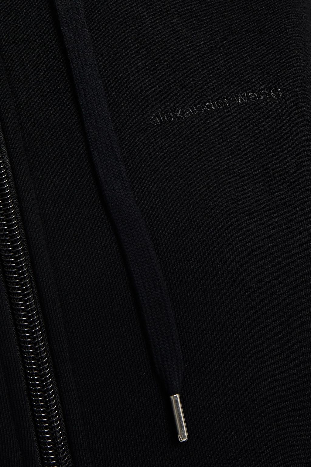ALEXANDERWANG.T Reversible shearling-lined French cotton-terry hoodie