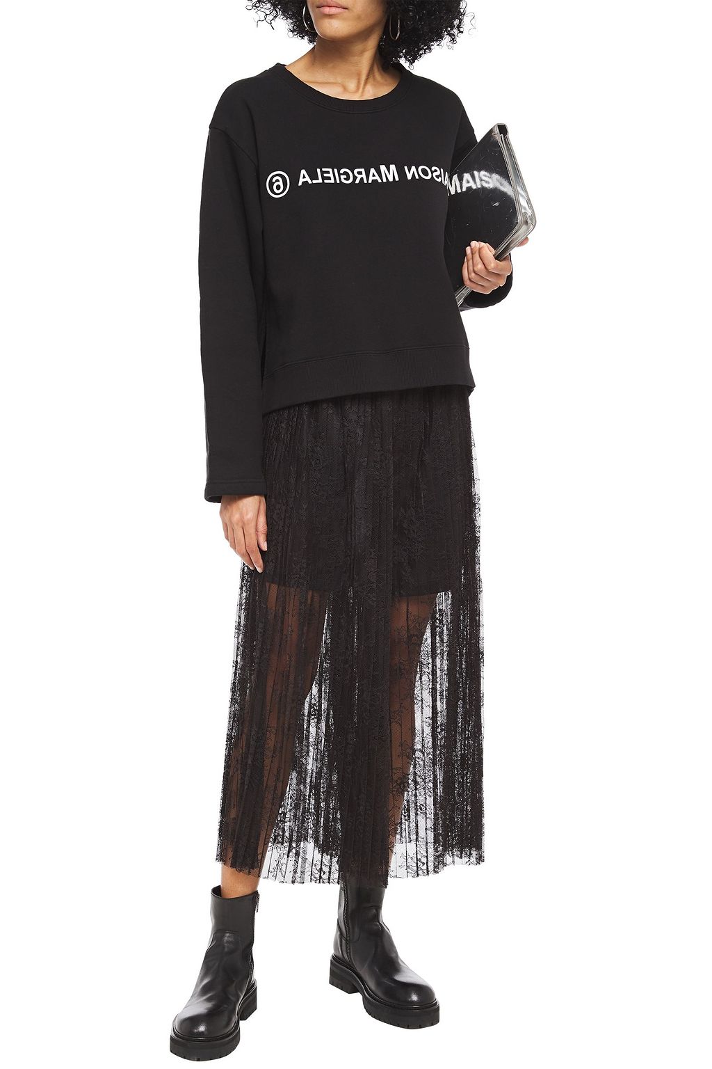 MM6 MAISON MARGIELA Pleated lace culottes