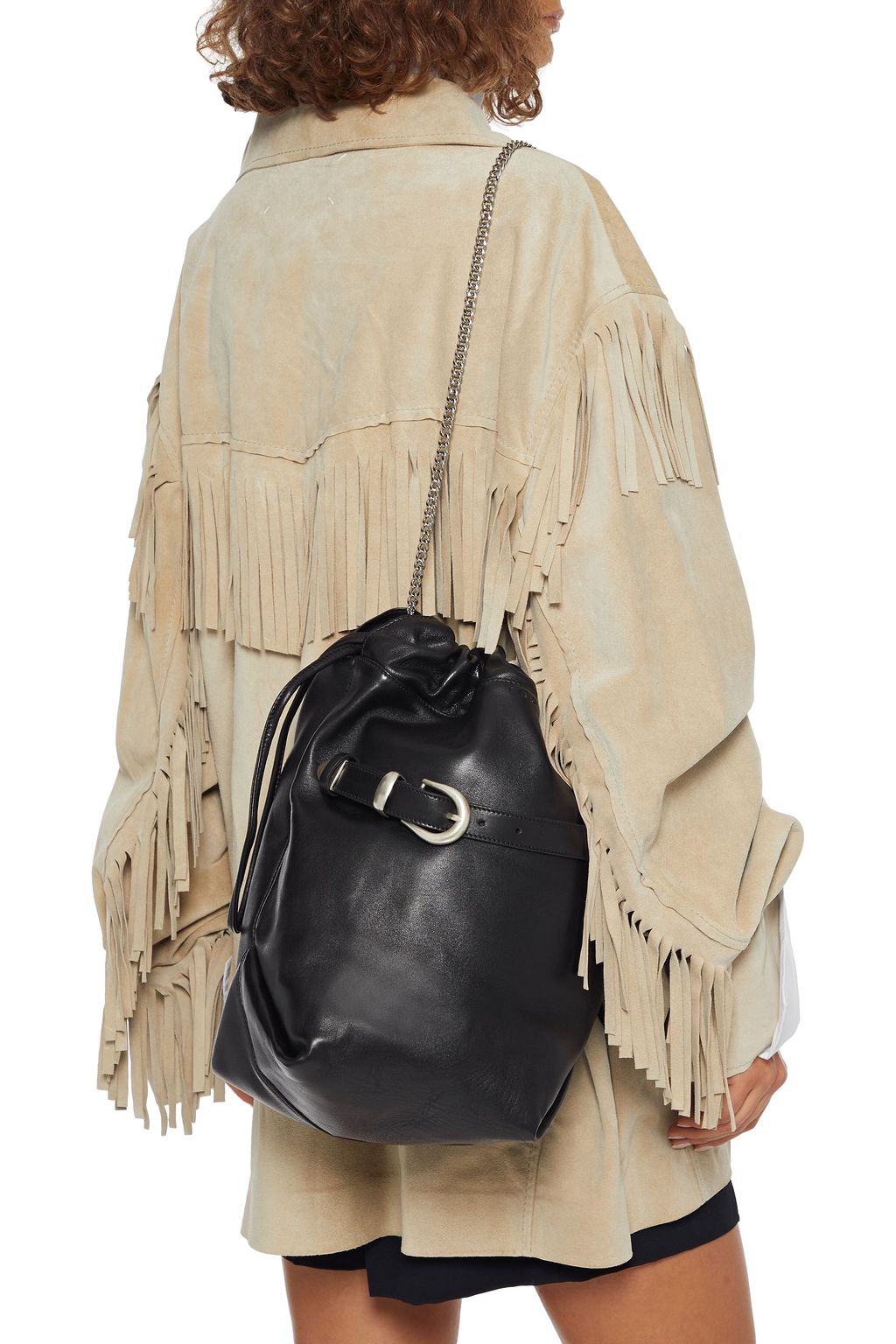 IRO Belty buckle-detailed textured-leather bucket bag