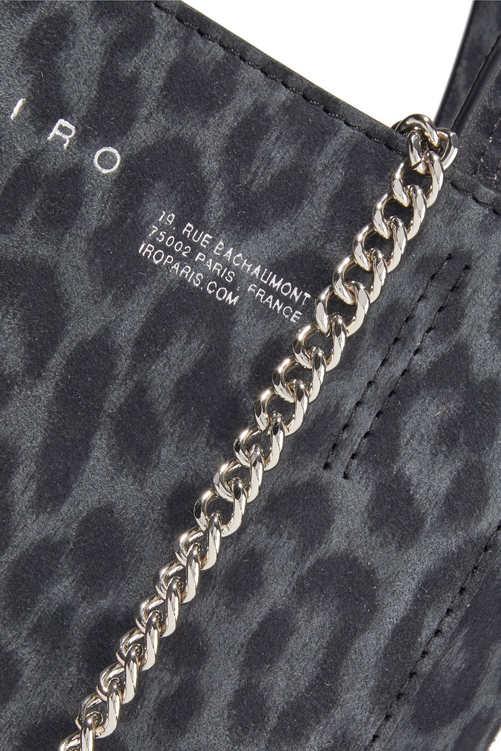IRO Broome leopard-print suede tote