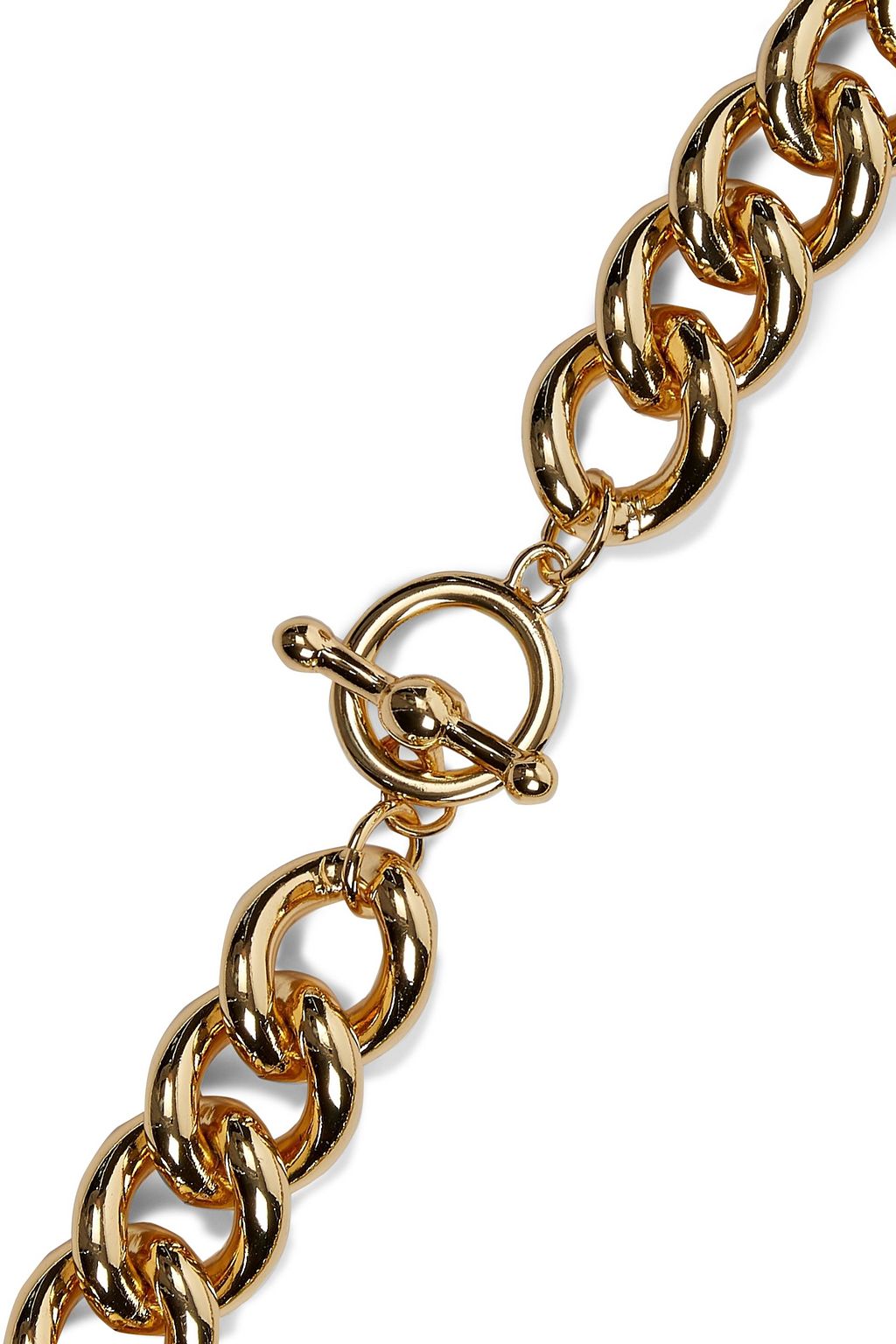 KENNETH JAY LANE 22-karat gold-plated necklace