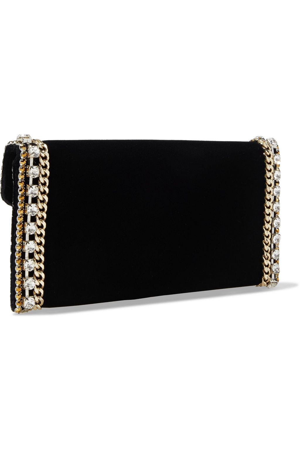 JUDITH LEIBER COUTURE Embellished velvet envelope clutch