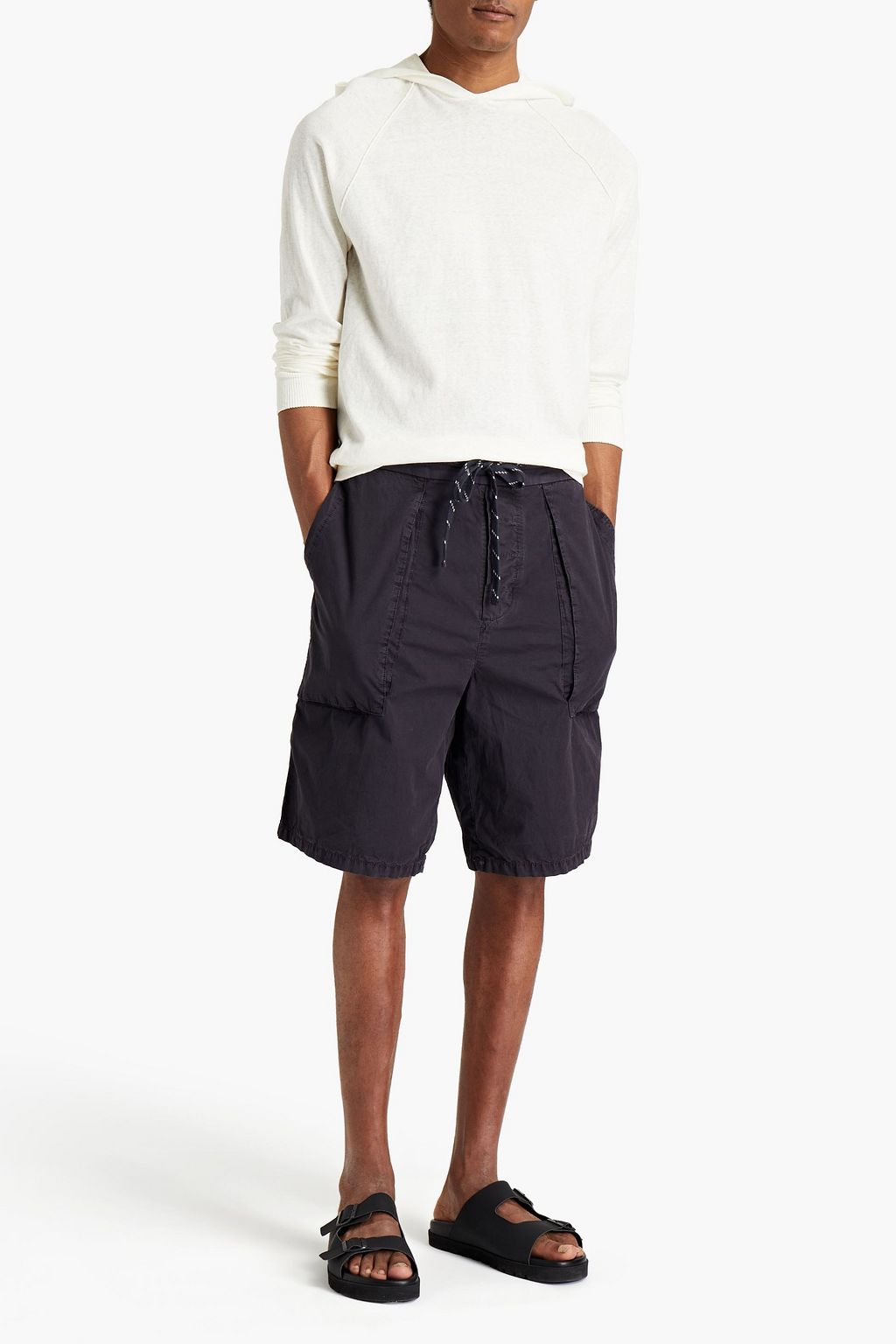 JAMES PERSE Mélange recycled cotton hoodie
